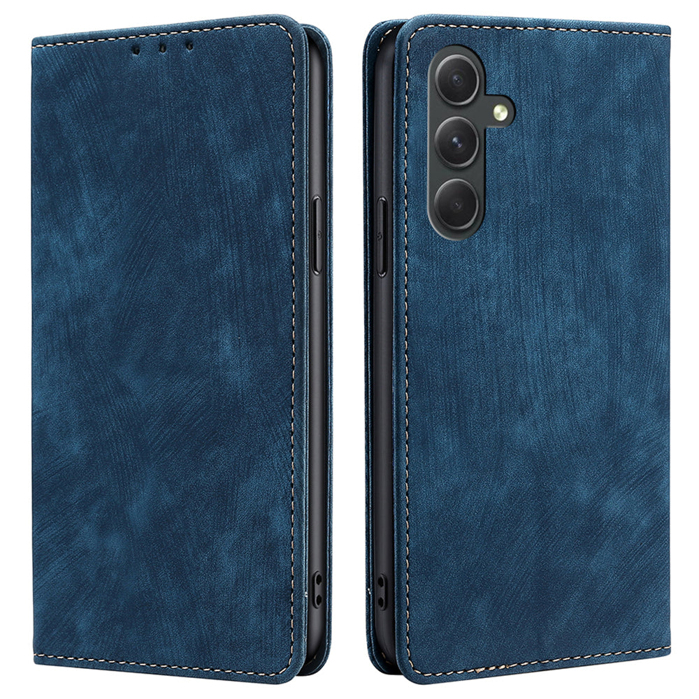 For Samsung Galaxy A54 5G Phone Case Stand RFID Blocking Wallet Magnetic Textured PU Leather Cover For Samsung Galaxy A54 5G Phone Case Stand RFID Blocking Wallet Magnetic Textured PU Leather Cover